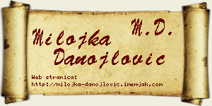 Milojka Danojlović vizit kartica